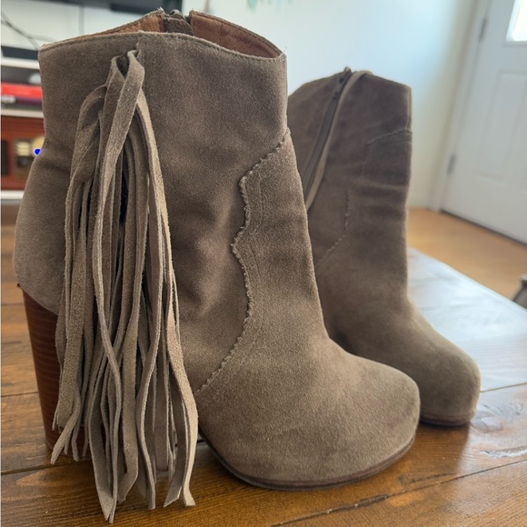 Jeffrey Campbell suede fringe boots - Picture 3 of 3